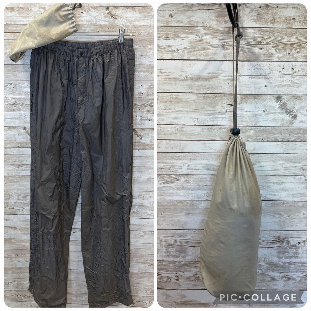 Montbell Mens XL Storm Cruiser Pants Gray 3 Layer Gore-Tex Backpacking Hiking